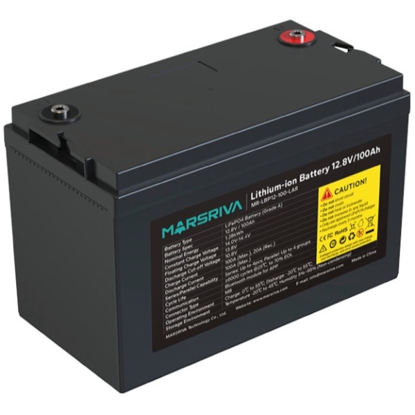 Фото - Акумулятор для ДБЖ Marsriva 12.8V/100Ah (MR-LBP12-100-LAR)